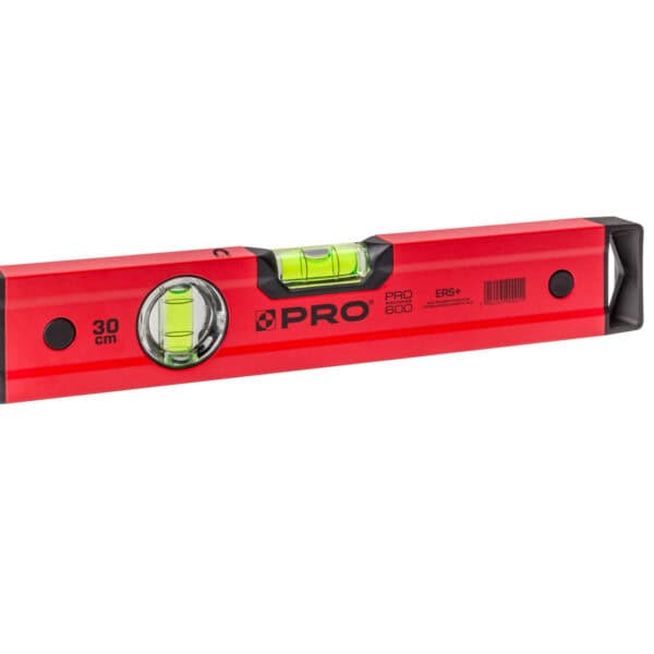 Poziomnica PRO600 malowana czerwona z magnesami 30 cm