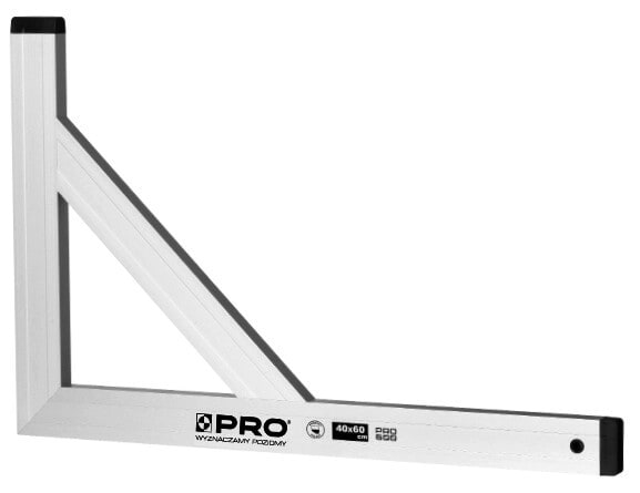 Kątownica anodowana bez wskaźników ze wzmocnieniem  40x60cm