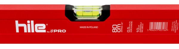 Poziomnica Hile s40 malowana czerwona 80 cm