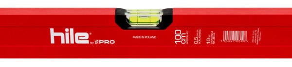 Poziomnica Hile s40 malowana czerwona 100 cm