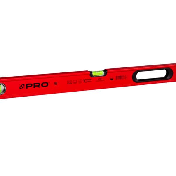 Poziomnica PRO900 HEAVY DUTY malowana czerwona z uchwytem 80cm