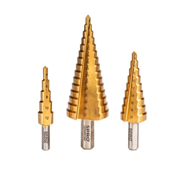 Wiertło stopniowe tytanowane HSS M2 TIN Pro