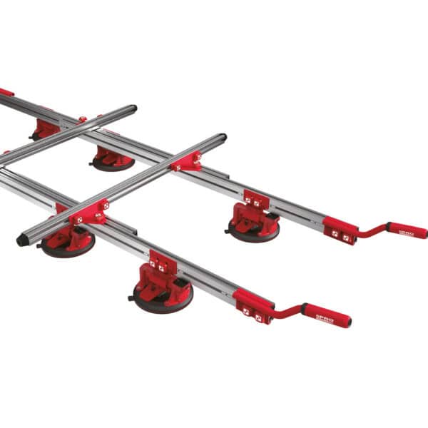 System do przenoszenia płytek wielkoformatowych 6 przyssawek PRO-PR010 – profesjonalny uchwyt do dużych płyt gresowych i szkła