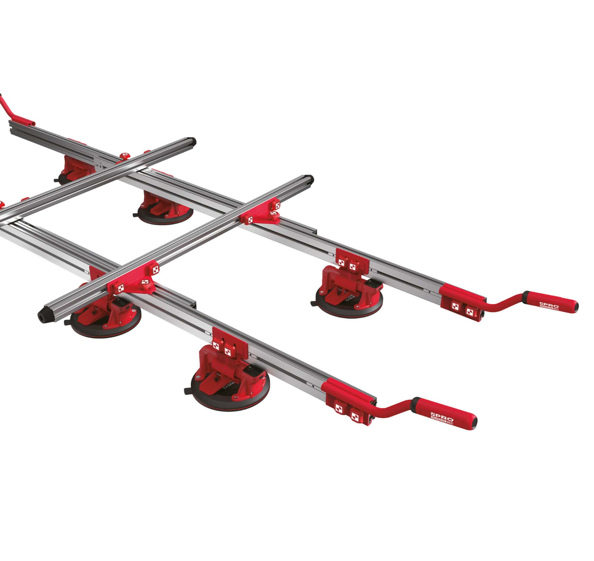 System do przenoszenia płytek wielkoformatowych 6 przyssawek PRO-PR010 – profesjonalny uchwyt do dużych płyt gresowych i szkła