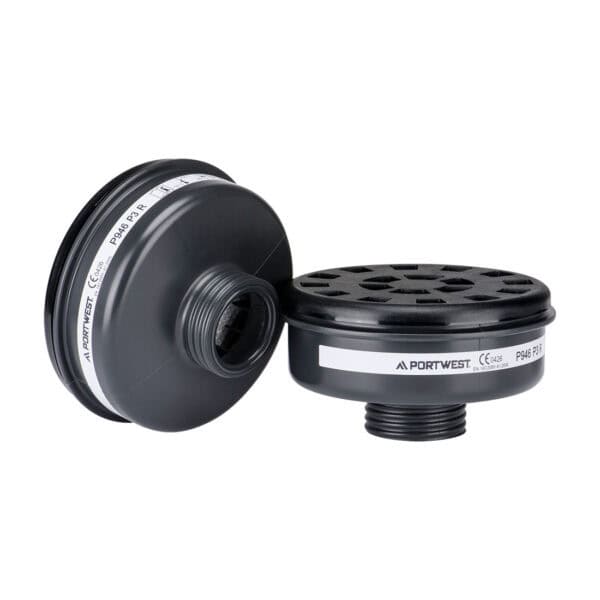 PORTWEST P946 - Filtr cząstek P3 z połączeniem uniwersalnym (SZT.6) Czarny