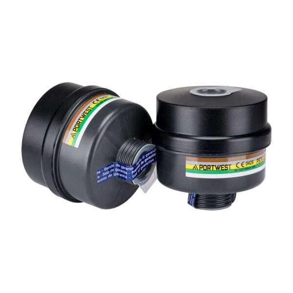 PORTWEST P976 - Filtr kombinowany ABEK2P3 z rozwiązaniem uniwersalnym (SZT.4) Czarny