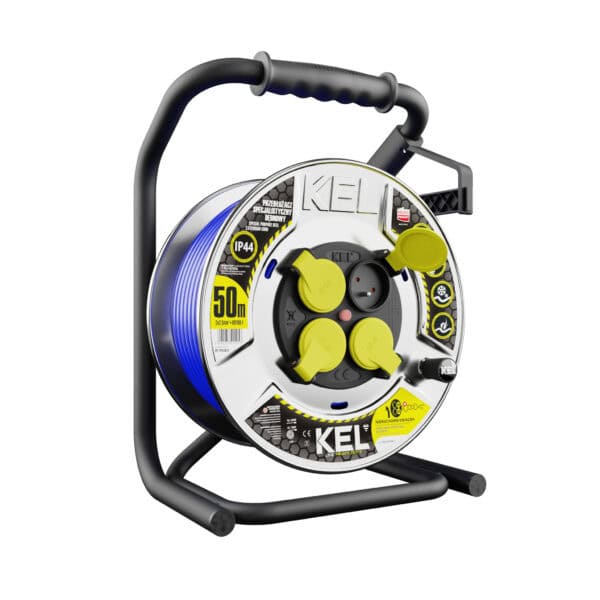 Przedłużacz bębnowy PB-HEAVY 50m 3x2,5 H07BQ-F – metalowy, profesjonalny, ciężkie warunki