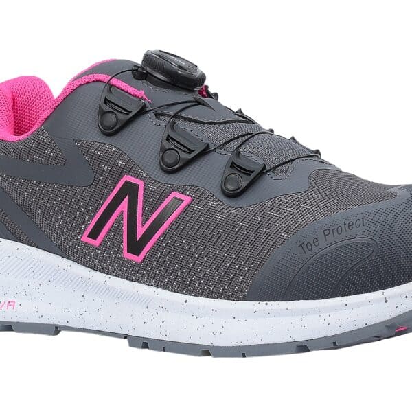 Damskie buty robocze New Balance Logic BOA S1 PL SR FO HRO – lekkie, oddychające, szaro-różowe