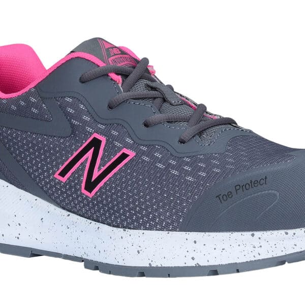 Damskie buty robocze New Balance Logic Womens S1 PL SR FO HRO – lekkie, oddychające, szary/różowy
