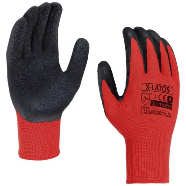 RĘKAWICE OCHRONNE POWLEKANE LATEKSEM X-LATOS Procera - Promocja! Karton 1,07 za parę