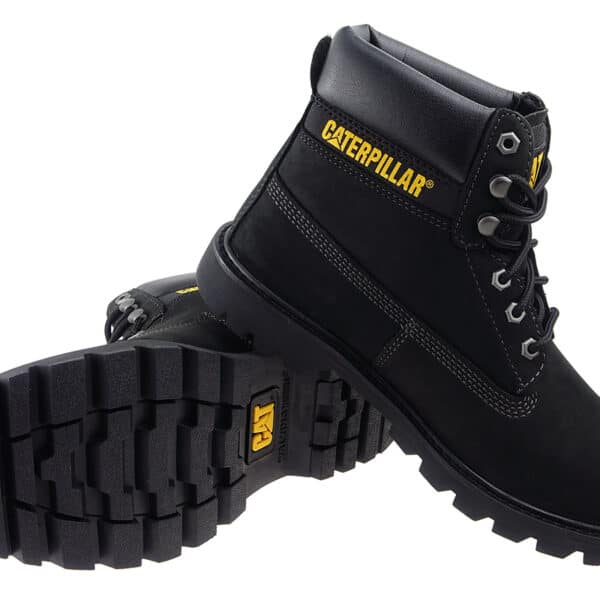 Buty CAT Colorado 2.0 P110425 – skórzane trapery męskie Caterpillar czarne, solidne buty robocze bez podnoska