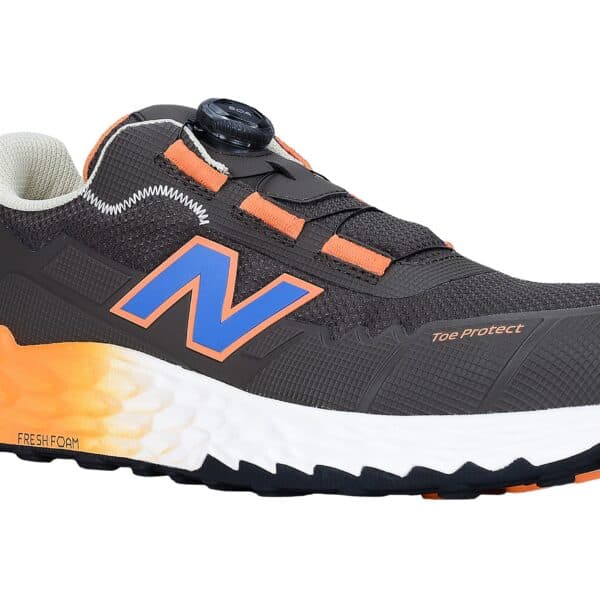 Buty robocze New Balance Cremorne BOA 2E S3L ESD HRO FO SR – szerokie, wodoodporne, brązowo-pomarańczowe