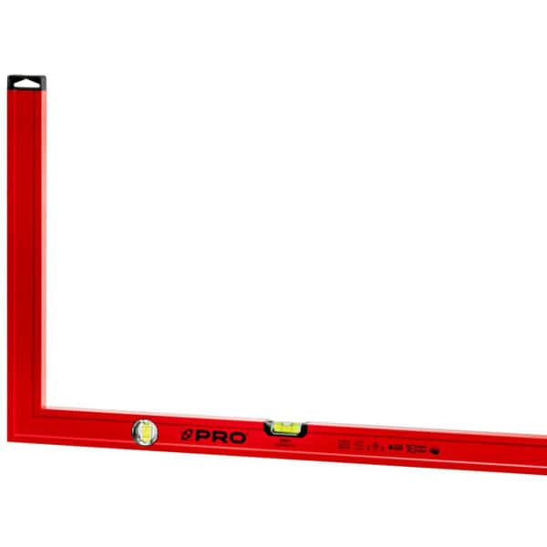 Strona główna - Centrum Narzędziowe i BHP Poznań 9 Kątownica budowlana 50x80 cm P/P malowana PRO-K3085 PRO – kątownik z poziomicą pion/poziom PRO600