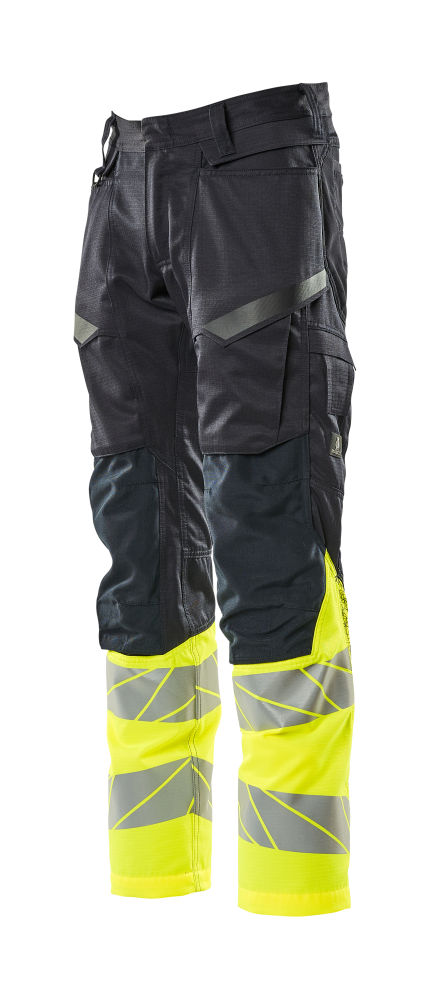 Spodnie robocze ostrzegawcze MASCOT ACCELERATE SAFE 19679-236-01017 – Hi-Vis klasa 1, Ripstop, Stretch, CORDURA®, granatowo-żółte 5 Spodnie robocze ostrzegawcze MASCOT ACCELERATE SAFE 19679-236-01017 – Hi-Vis klasa 1, Ripstop, Stretch, CORDURA®, granatowo-żółte - obrazek 5