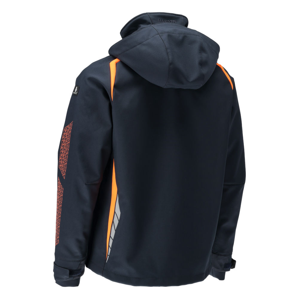 MASCOT ACCELERATE SAFE 23002-246-01014 – kurtka softshell z kapturem, ciemny granat/pomarańcz hi-vis 14 MASCOT ACCELERATE SAFE 23002-246-01014 – kurtka softshell z kapturem, ciemny granat/pomarańcz hi-vis - obrazek 14