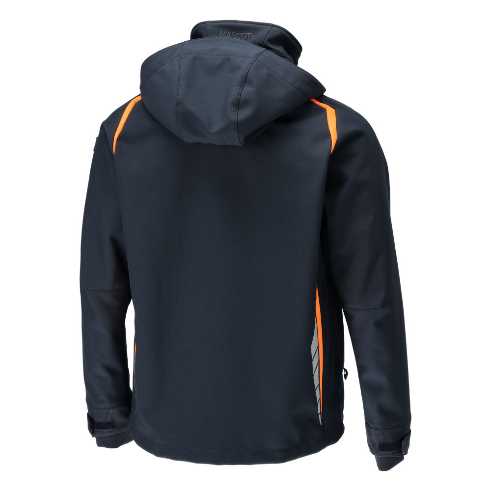 MASCOT ACCELERATE SAFE 23002-246-01014 – kurtka softshell z kapturem, ciemny granat/pomarańcz hi-vis 11 MASCOT ACCELERATE SAFE 23002-246-01014 – kurtka softshell z kapturem, ciemny granat/pomarańcz hi-vis - obrazek 11