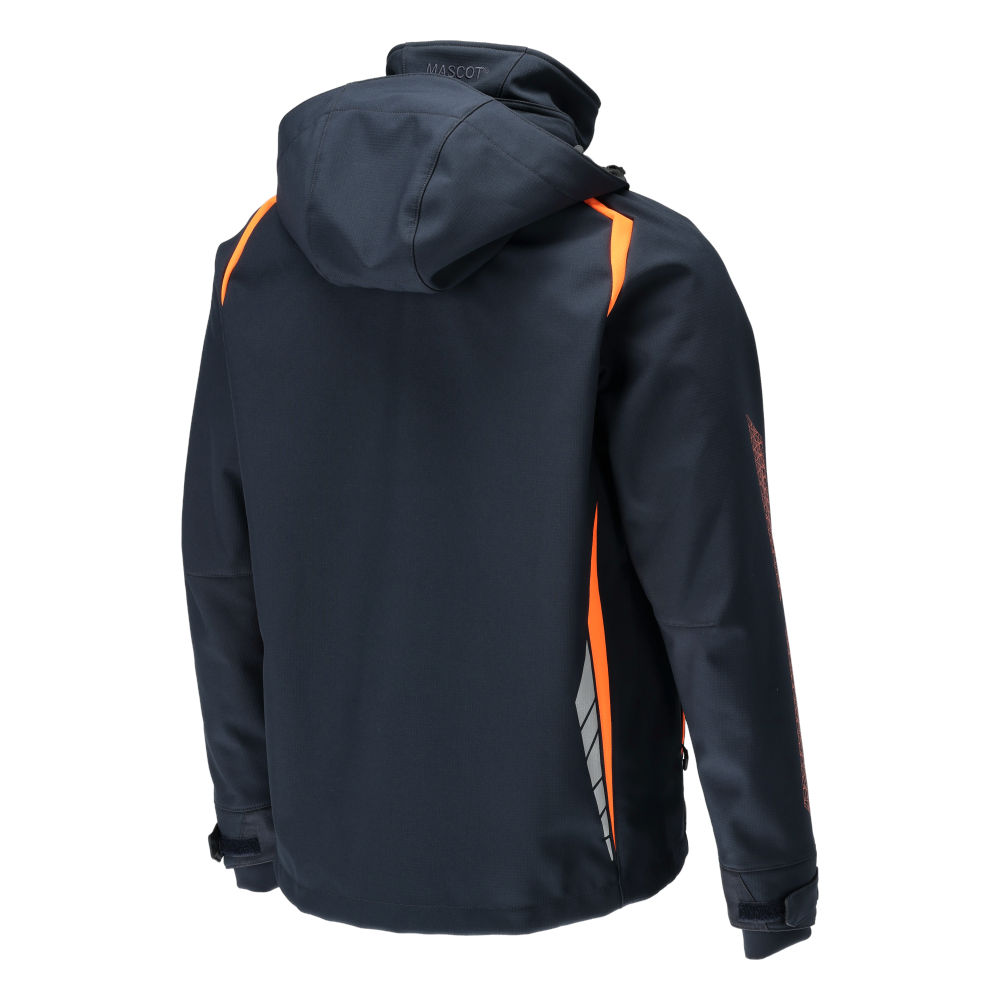 MASCOT ACCELERATE SAFE 23002-246-01014 – kurtka softshell z kapturem, ciemny granat/pomarańcz hi-vis 10 MASCOT ACCELERATE SAFE 23002-246-01014 – kurtka softshell z kapturem, ciemny granat/pomarańcz hi-vis - obrazek 10
