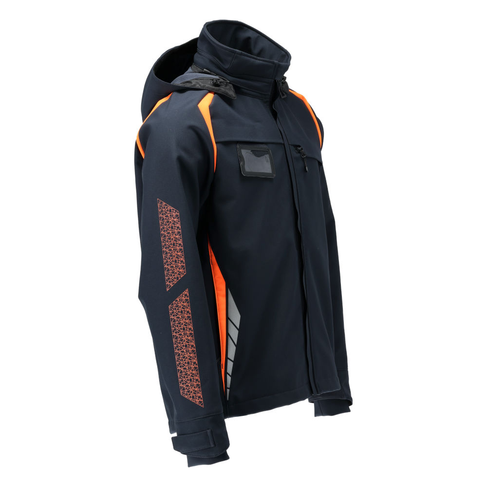 MASCOT ACCELERATE SAFE 23002-246-01014 – kurtka softshell z kapturem, ciemny granat/pomarańcz hi-vis 4 MASCOT ACCELERATE SAFE 23002-246-01014 – kurtka softshell z kapturem, ciemny granat/pomarańcz hi-vis - obrazek 4
