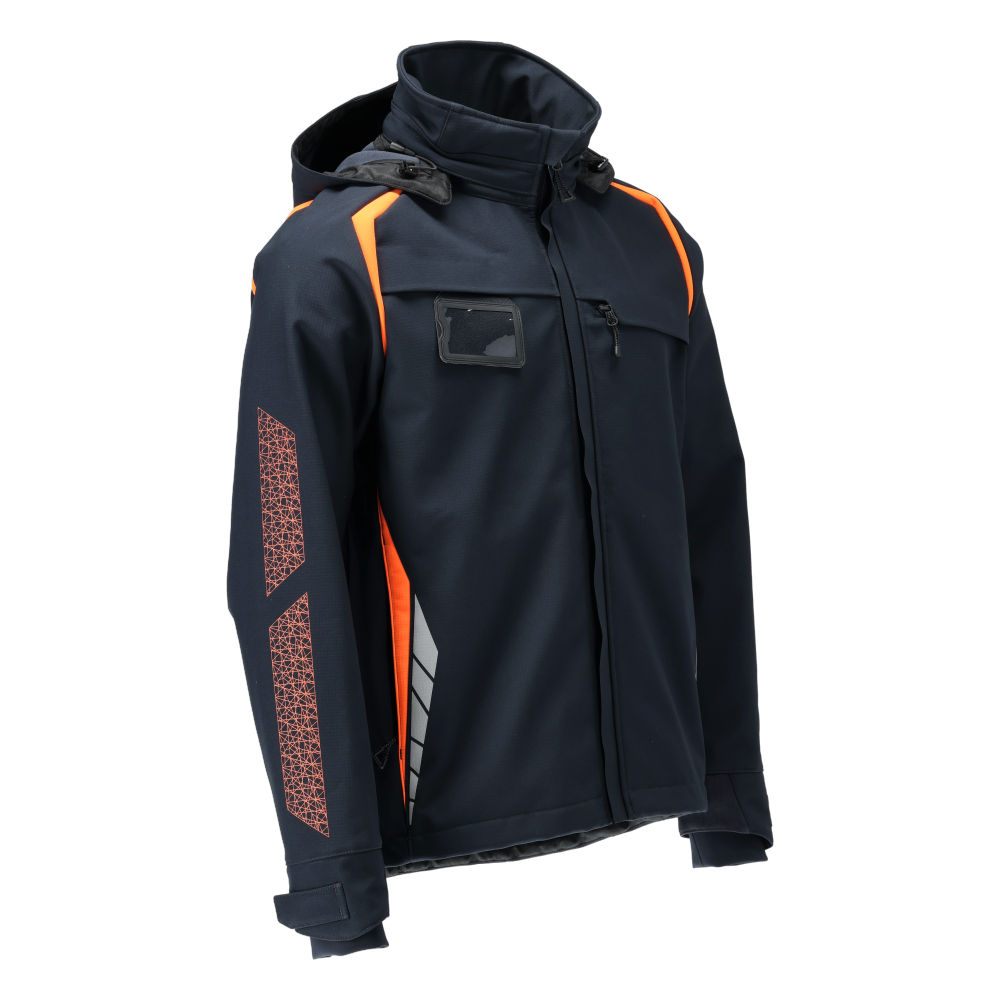 MASCOT ACCELERATE SAFE 23002-246-01014 – kurtka softshell z kapturem, ciemny granat/pomarańcz hi-vis 3 MASCOT ACCELERATE SAFE 23002-246-01014 – kurtka softshell z kapturem, ciemny granat/pomarańcz hi-vis - obrazek 3
