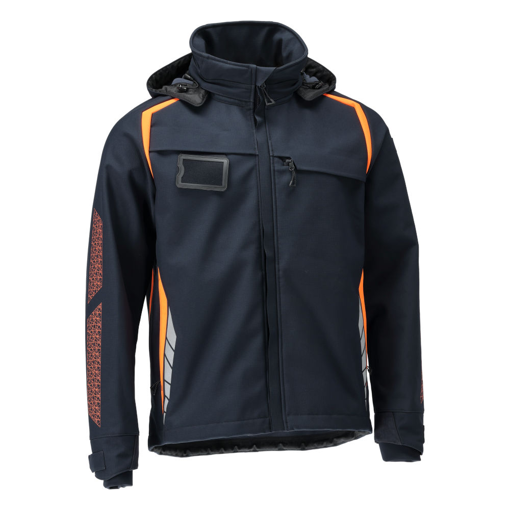 MASCOT ACCELERATE SAFE 23002-246-01014 – kurtka softshell z kapturem, ciemny granat/pomarańcz hi-vis 1 MASCOT ACCELERATE SAFE 23002-246-01014 – kurtka softshell z kapturem, ciemny granat/pomarańcz hi-vis