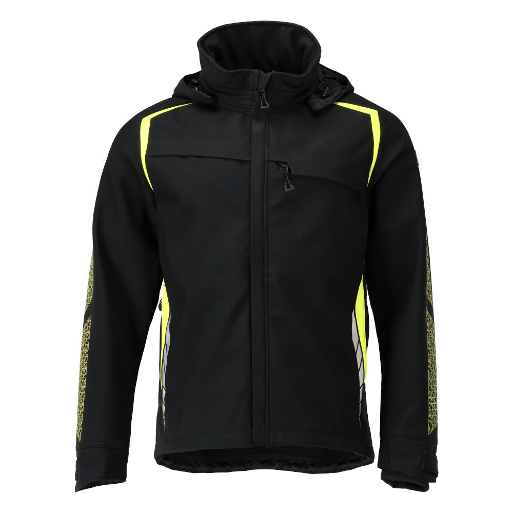MASCOT ACCELERATE SAFE 23002-246-0917 – kurtka softshell z kapturem, czarna/żółta hi-vis, oddychająca i wiatroszczelna 24 MASCOT ACCELERATE SAFE 23002-246-0917 – kurtka softshell z kapturem, czarna/żółta hi-vis, oddychająca i wiatroszczelna - obrazek 24