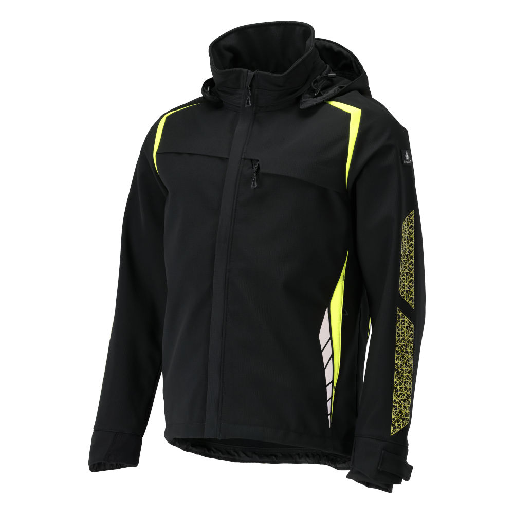 MASCOT ACCELERATE SAFE 23002-246-0917 – kurtka softshell z kapturem, czarna/żółta hi-vis, oddychająca i wiatroszczelna 22 MASCOT ACCELERATE SAFE 23002-246-0917 – kurtka softshell z kapturem, czarna/żółta hi-vis, oddychająca i wiatroszczelna - obrazek 22