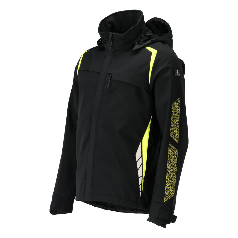 MASCOT ACCELERATE SAFE 23002-246-0917 – kurtka softshell z kapturem, czarna/żółta hi-vis, oddychająca i wiatroszczelna 21 MASCOT ACCELERATE SAFE 23002-246-0917 – kurtka softshell z kapturem, czarna/żółta hi-vis, oddychająca i wiatroszczelna - obrazek 21