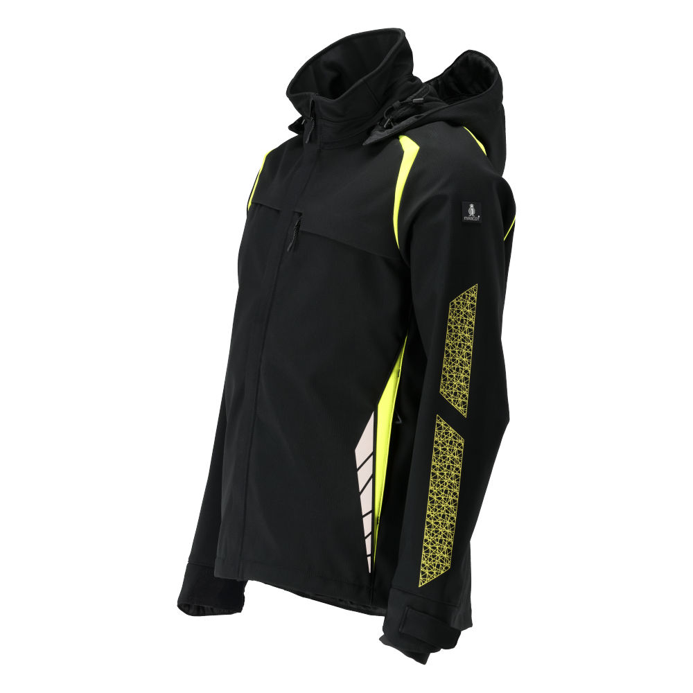 MASCOT ACCELERATE SAFE 23002-246-0917 – kurtka softshell z kapturem, czarna/żółta hi-vis, oddychająca i wiatroszczelna 20 MASCOT ACCELERATE SAFE 23002-246-0917 – kurtka softshell z kapturem, czarna/żółta hi-vis, oddychająca i wiatroszczelna - obrazek 20