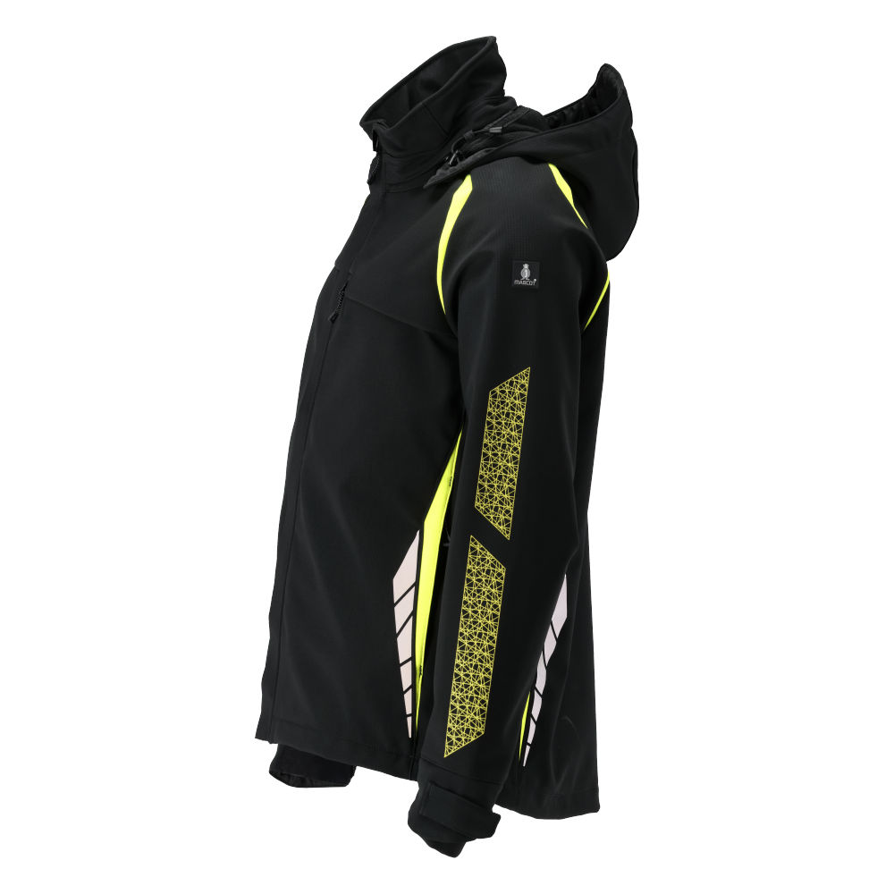 MASCOT ACCELERATE SAFE 23002-246-0917 – kurtka softshell z kapturem, czarna/żółta hi-vis, oddychająca i wiatroszczelna 19 MASCOT ACCELERATE SAFE 23002-246-0917 – kurtka softshell z kapturem, czarna/żółta hi-vis, oddychająca i wiatroszczelna - obrazek 19