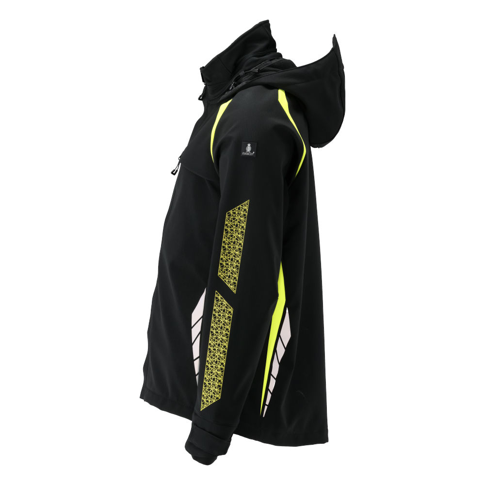 MASCOT ACCELERATE SAFE 23002-246-0917 – kurtka softshell z kapturem, czarna/żółta hi-vis, oddychająca i wiatroszczelna 18 MASCOT ACCELERATE SAFE 23002-246-0917 – kurtka softshell z kapturem, czarna/żółta hi-vis, oddychająca i wiatroszczelna - obrazek 18