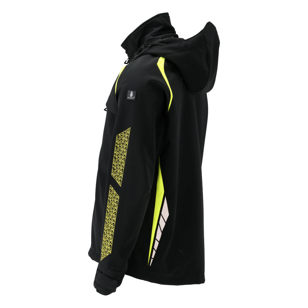 MASCOT ACCELERATE SAFE 23002-246-0917 – kurtka softshell z kapturem, czarna/żółta hi-vis, oddychająca i wiatroszczelna 17 MASCOT ACCELERATE SAFE 23002-246-0917 – kurtka softshell z kapturem, czarna/żółta hi-vis, oddychająca i wiatroszczelna - obrazek 17