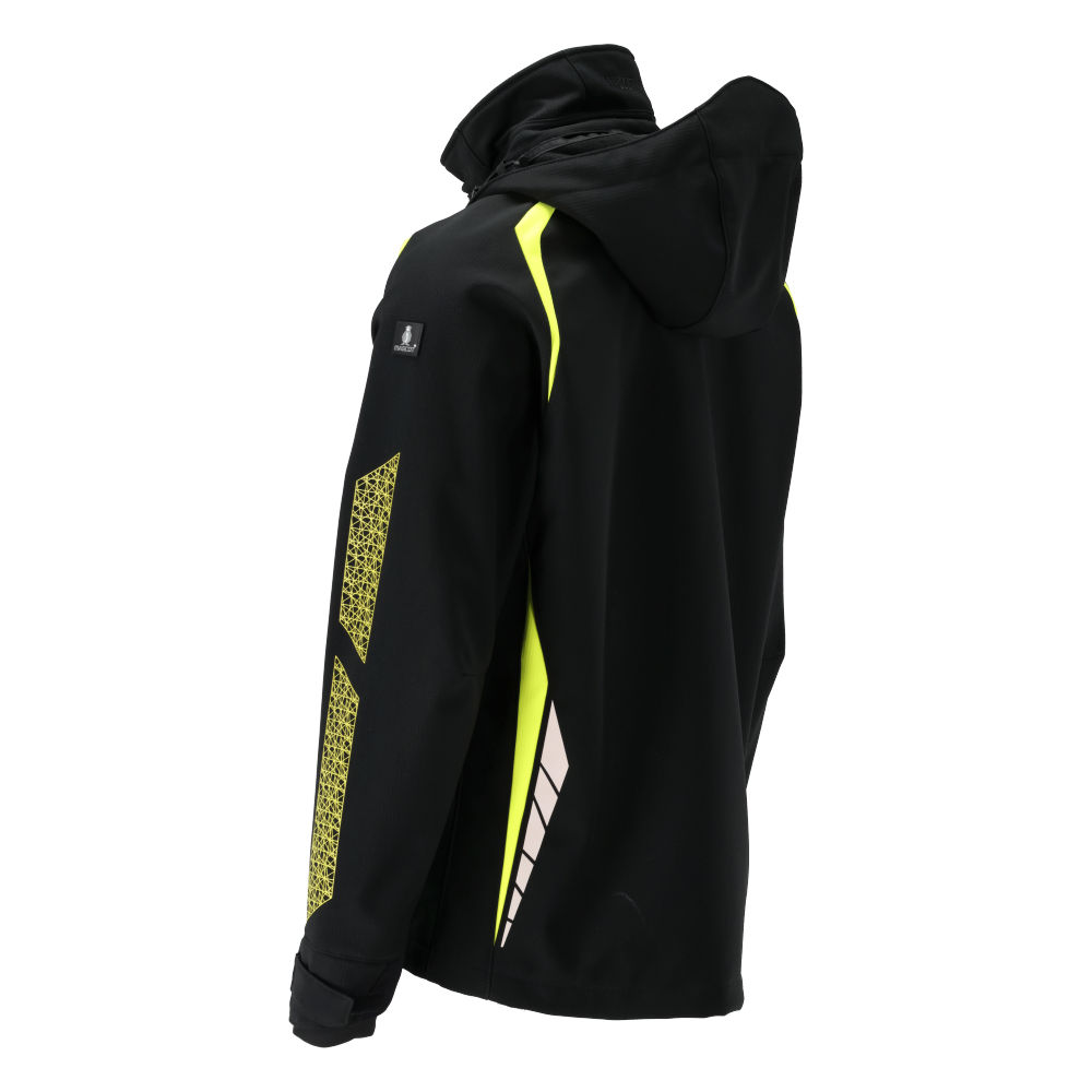MASCOT ACCELERATE SAFE 23002-246-0917 – kurtka softshell z kapturem, czarna/żółta hi-vis, oddychająca i wiatroszczelna 16 MASCOT ACCELERATE SAFE 23002-246-0917 – kurtka softshell z kapturem, czarna/żółta hi-vis, oddychająca i wiatroszczelna - obrazek 16