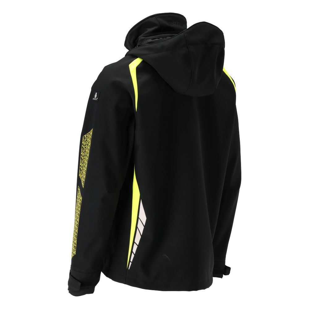 MASCOT ACCELERATE SAFE 23002-246-0917 – kurtka softshell z kapturem, czarna/żółta hi-vis, oddychająca i wiatroszczelna 15 MASCOT ACCELERATE SAFE 23002-246-0917 – kurtka softshell z kapturem, czarna/żółta hi-vis, oddychająca i wiatroszczelna - obrazek 15