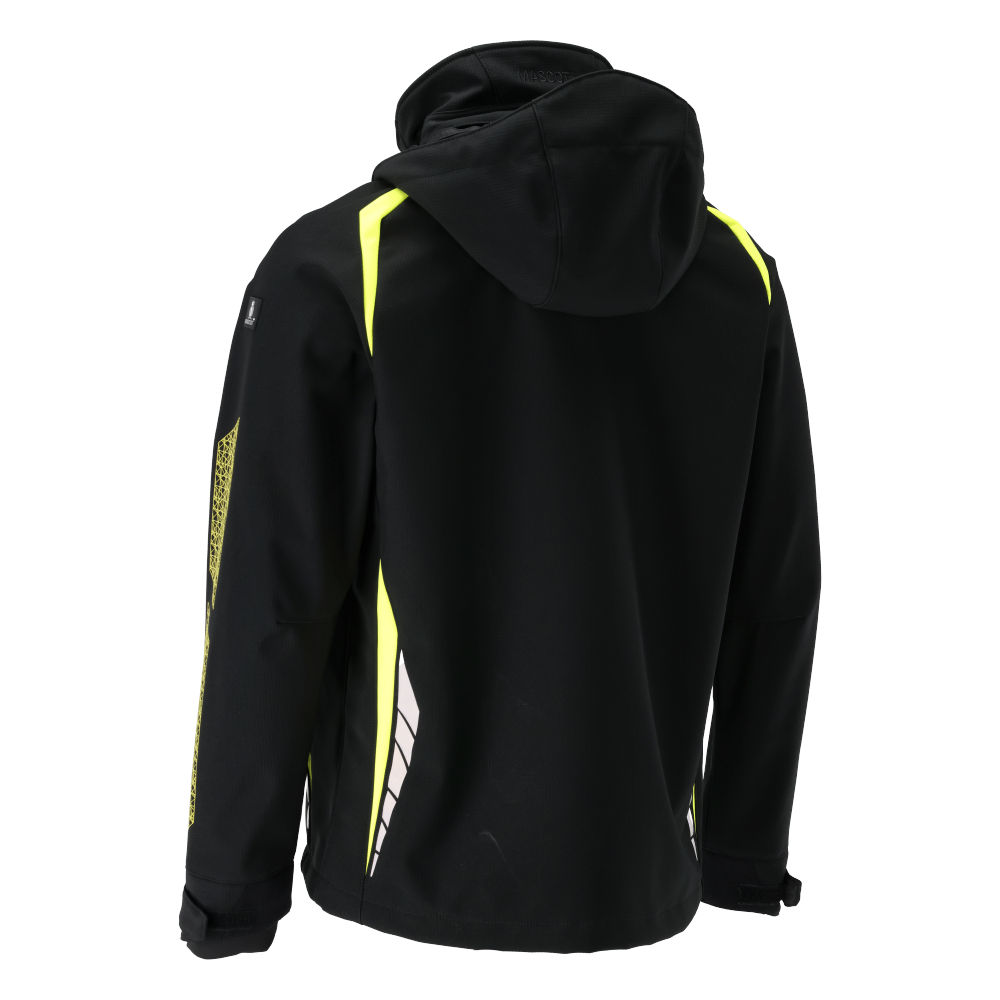 MASCOT ACCELERATE SAFE 23002-246-0917 – kurtka softshell z kapturem, czarna/żółta hi-vis, oddychająca i wiatroszczelna 14 MASCOT ACCELERATE SAFE 23002-246-0917 – kurtka softshell z kapturem, czarna/żółta hi-vis, oddychająca i wiatroszczelna - obrazek 14