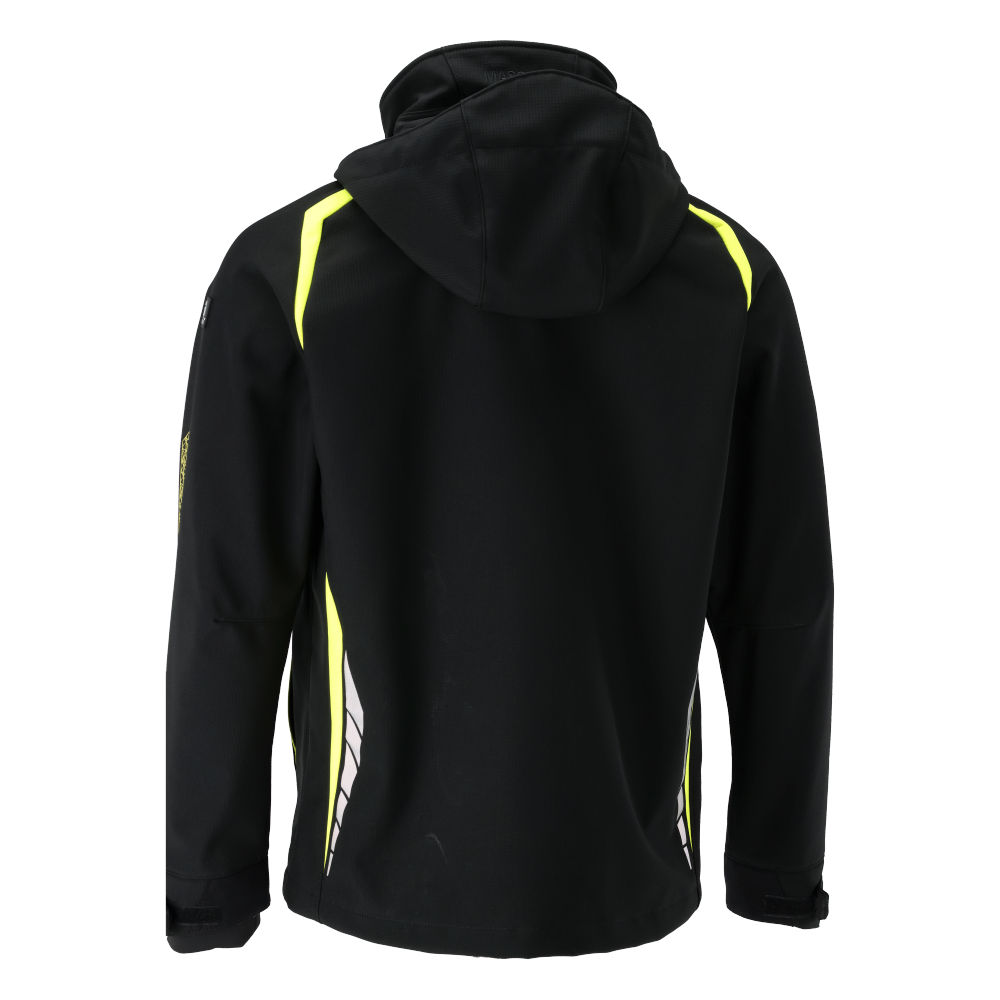MASCOT ACCELERATE SAFE 23002-246-0917 – kurtka softshell z kapturem, czarna/żółta hi-vis, oddychająca i wiatroszczelna 13 MASCOT ACCELERATE SAFE 23002-246-0917 – kurtka softshell z kapturem, czarna/żółta hi-vis, oddychająca i wiatroszczelna - obrazek 13