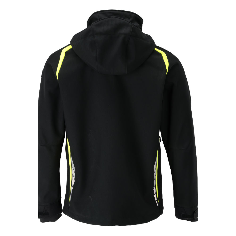 MASCOT ACCELERATE SAFE 23002-246-0917 – kurtka softshell z kapturem, czarna/żółta hi-vis, oddychająca i wiatroszczelna 12 MASCOT ACCELERATE SAFE 23002-246-0917 – kurtka softshell z kapturem, czarna/żółta hi-vis, oddychająca i wiatroszczelna - obrazek 12