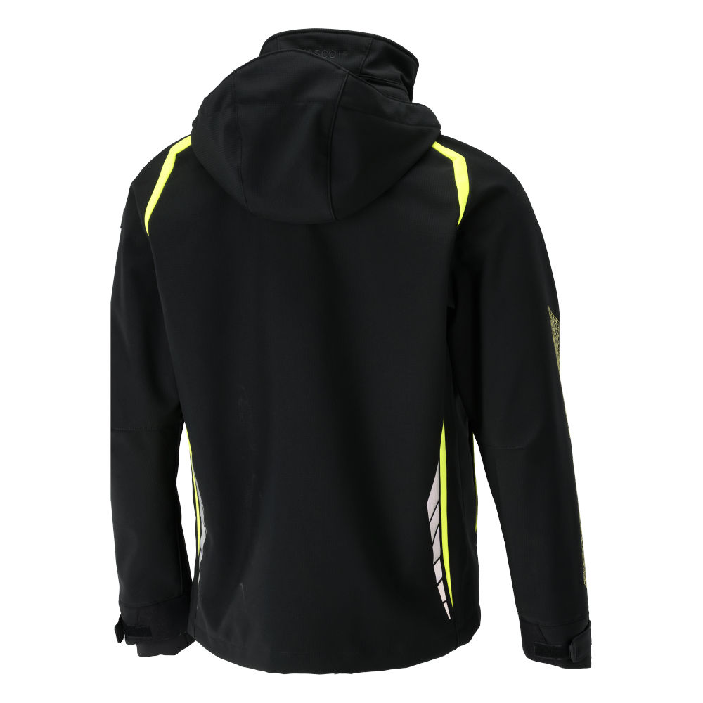 MASCOT ACCELERATE SAFE 23002-246-0917 – kurtka softshell z kapturem, czarna/żółta hi-vis, oddychająca i wiatroszczelna 11 MASCOT ACCELERATE SAFE 23002-246-0917 – kurtka softshell z kapturem, czarna/żółta hi-vis, oddychająca i wiatroszczelna - obrazek 11