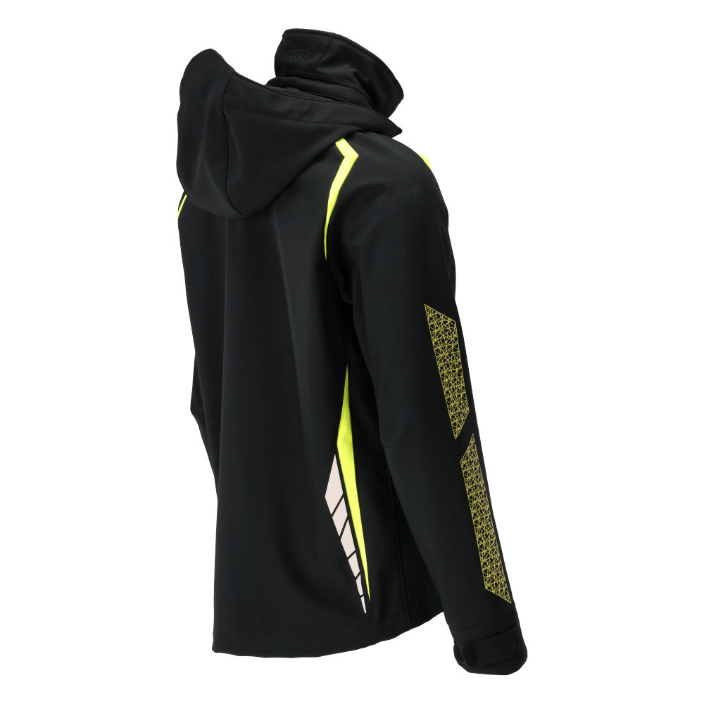 MASCOT ACCELERATE SAFE 23002-246-0917 – kurtka softshell z kapturem, czarna/żółta hi-vis, oddychająca i wiatroszczelna 8 MASCOT ACCELERATE SAFE 23002-246-0917 – kurtka softshell z kapturem, czarna/żółta hi-vis, oddychająca i wiatroszczelna - obrazek 8