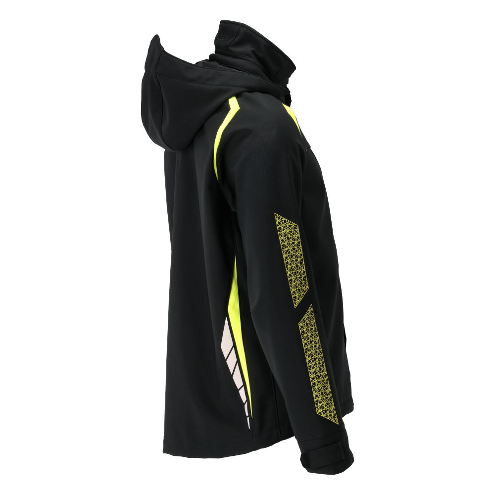 MASCOT ACCELERATE SAFE 23002-246-0917 – kurtka softshell z kapturem, czarna/żółta hi-vis, oddychająca i wiatroszczelna 7 MASCOT ACCELERATE SAFE 23002-246-0917 – kurtka softshell z kapturem, czarna/żółta hi-vis, oddychająca i wiatroszczelna - obrazek 7
