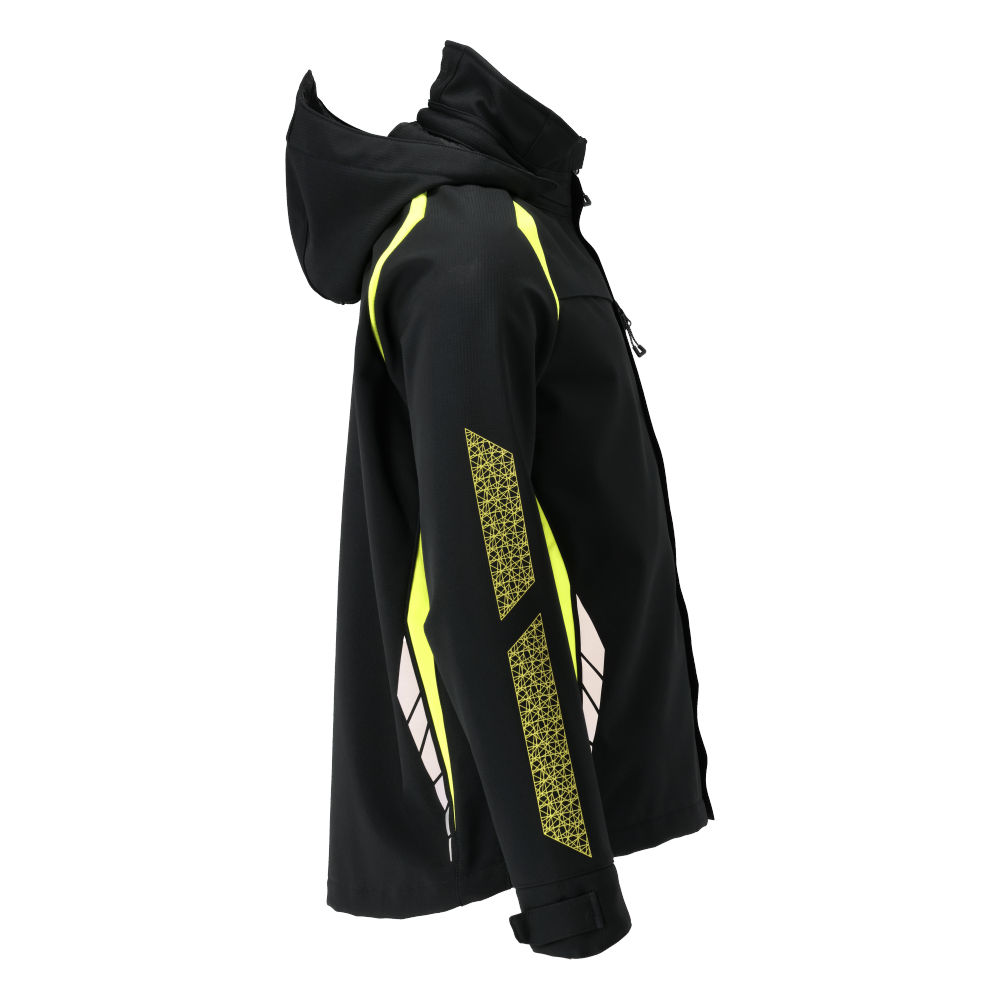 MASCOT ACCELERATE SAFE 23002-246-0917 – kurtka softshell z kapturem, czarna/żółta hi-vis, oddychająca i wiatroszczelna 6 MASCOT ACCELERATE SAFE 23002-246-0917 – kurtka softshell z kapturem, czarna/żółta hi-vis, oddychająca i wiatroszczelna - obrazek 6