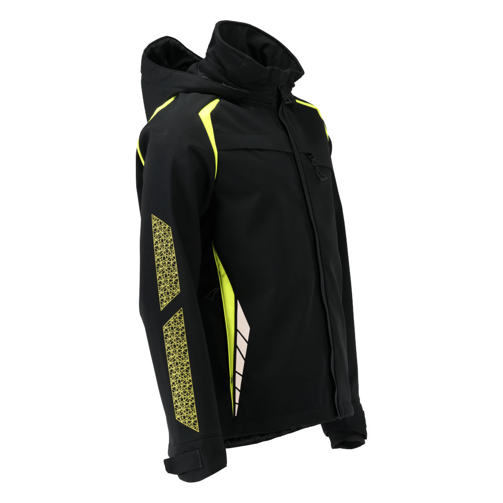 MASCOT ACCELERATE SAFE 23002-246-0917 – kurtka softshell z kapturem, czarna/żółta hi-vis, oddychająca i wiatroszczelna 4 MASCOT ACCELERATE SAFE 23002-246-0917 – kurtka softshell z kapturem, czarna/żółta hi-vis, oddychająca i wiatroszczelna - obrazek 4