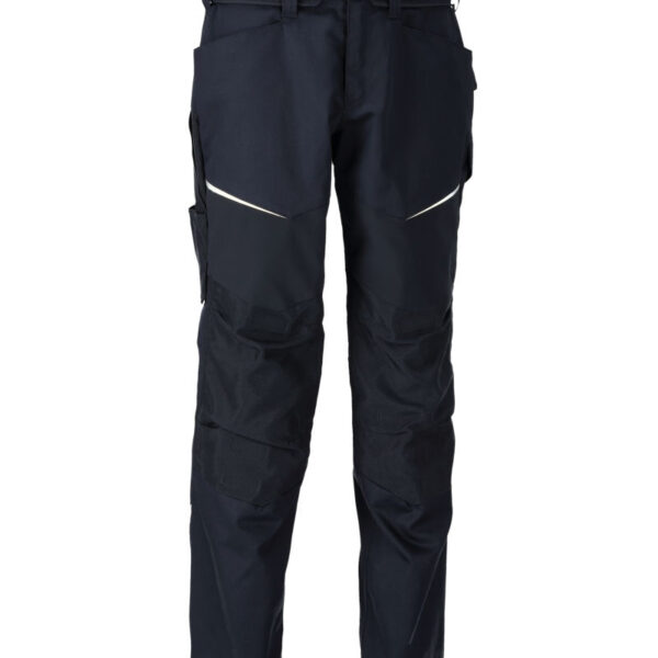 Spodnie robocze MASCOT CUSTOMIZED 26079-230-010 – lekkie, stretch, CORDURA®, kieszenie na nakolanniki, ciemny granat