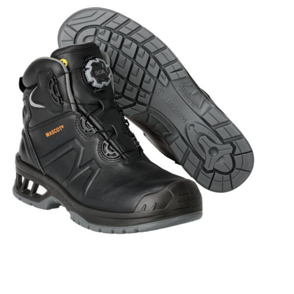 Buty ochronne MASCOT ENERGY F0136-902-09 S3S SR FO SC ESD – skórzane, BOA® Fit System, MASCOLAYER®