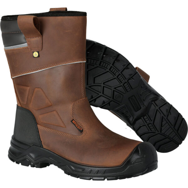 Buty ochronne MASCOT ORIGINALS F1003-715-5409 S3S – skórzane Rigger Boot, bez metalu, MASCOLAYER®, ESD, SR