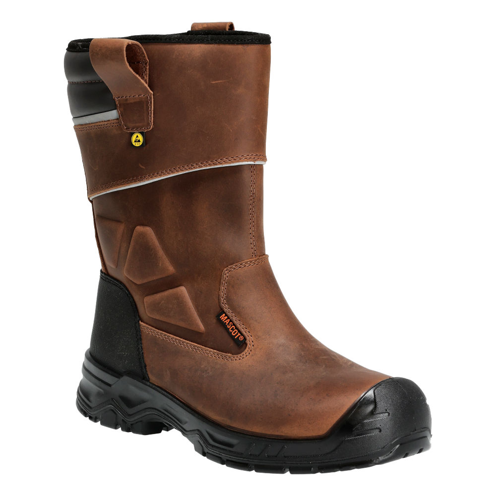 Buty ochronne MASCOT ORIGINALS F1003-715-5409 S3S – skórzane Rigger Boot, bez metalu, MASCOLAYER®, ESD, SR 5 Buty ochronne MASCOT ORIGINALS F1003-715-5409 S3S – skórzane Rigger Boot, bez metalu, MASCOLAYER®, ESD, SR - obrazek 5