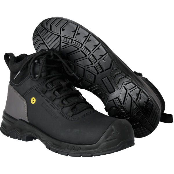 Buty ochronne MASCOT CLASSIC F1007-906-09 S3S SR FO SC LG ESD – czarne, kompozytowy podnosek, MASCOLAYER®