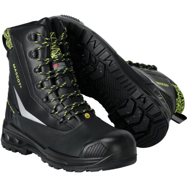 Buty ochronne MASCOT INDUSTRY F1300-902-09 S7S – trudnopalne, skórzane, wodoszczelne, Thinsulate™, HRO 300°C