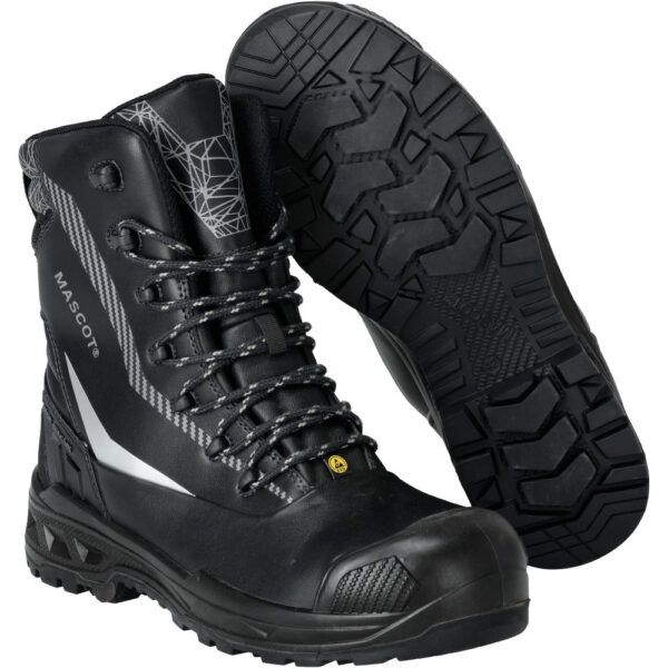 Buty ochronne MASCOT INDUSTRY F1303-902-09 S7S – wodoszczelne, sznurowane, skórzane, czarne