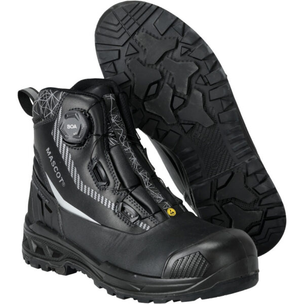 Buty ochronne MASCOT INDUSTRY F1305-902-09 S7S BOA® – wodoszczelne, trudnopalne, skórzane, MASCOTEX®, HRO 300°C, ESD