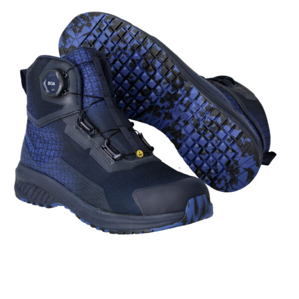 Buty ochronne MASCOT ACCELERATE F1502-909-01091 S3S SR FO SC ESD – granatowo-niebieskie, BOA® Fit System, MASCOLAYER®